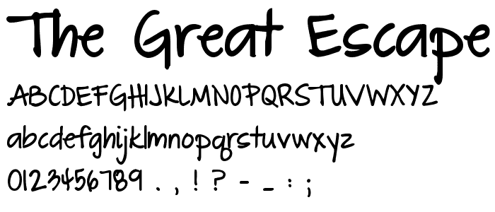 The Great Escape Bold font